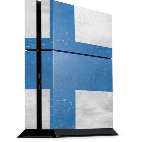 Finland Flag Distressed PS4 Console Skin